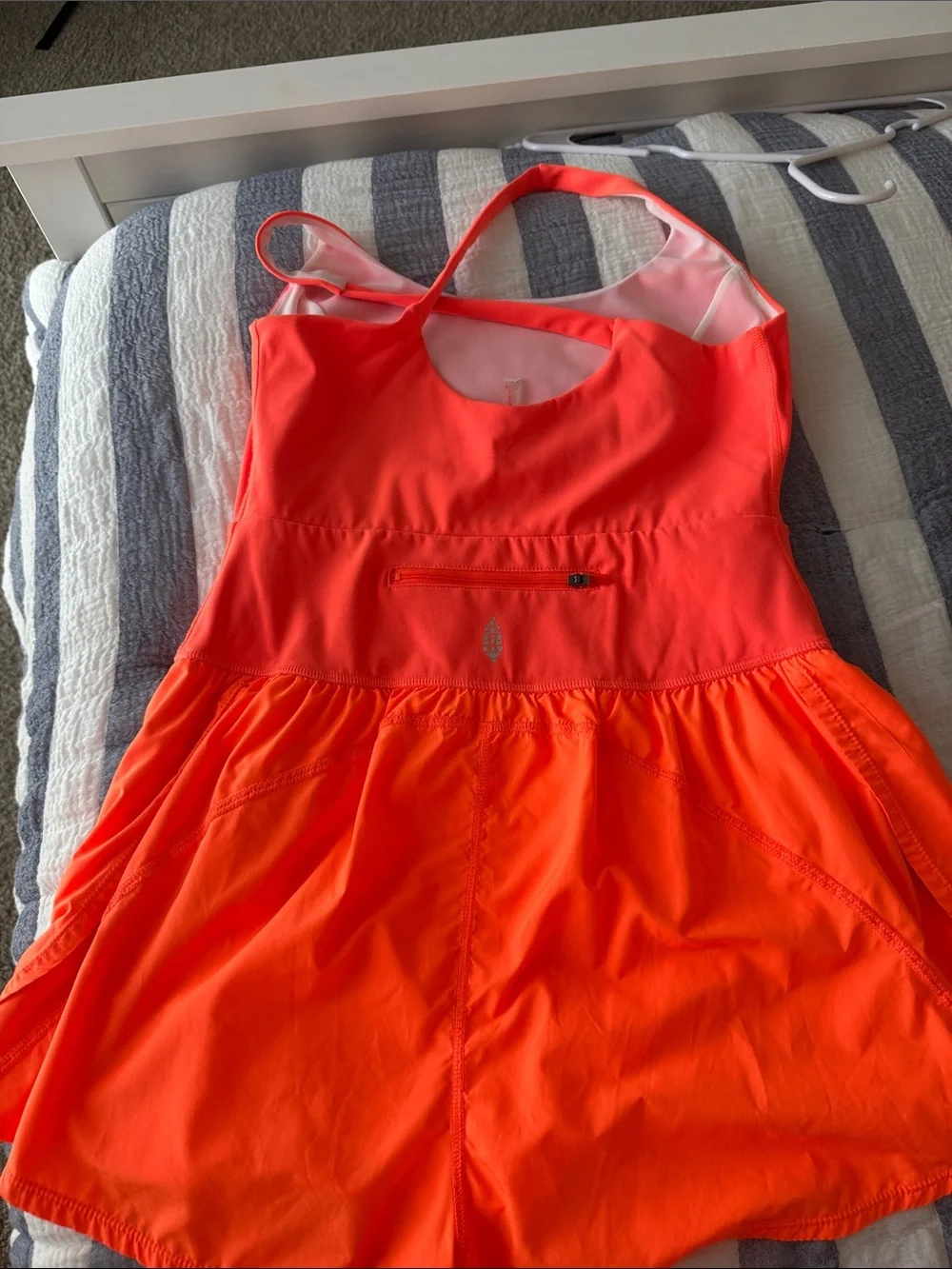 FP Movement by Free People Neon Orange Crossback One-Piece